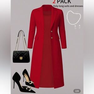 New dress + coat Le suit size 4 , (2 pieces)